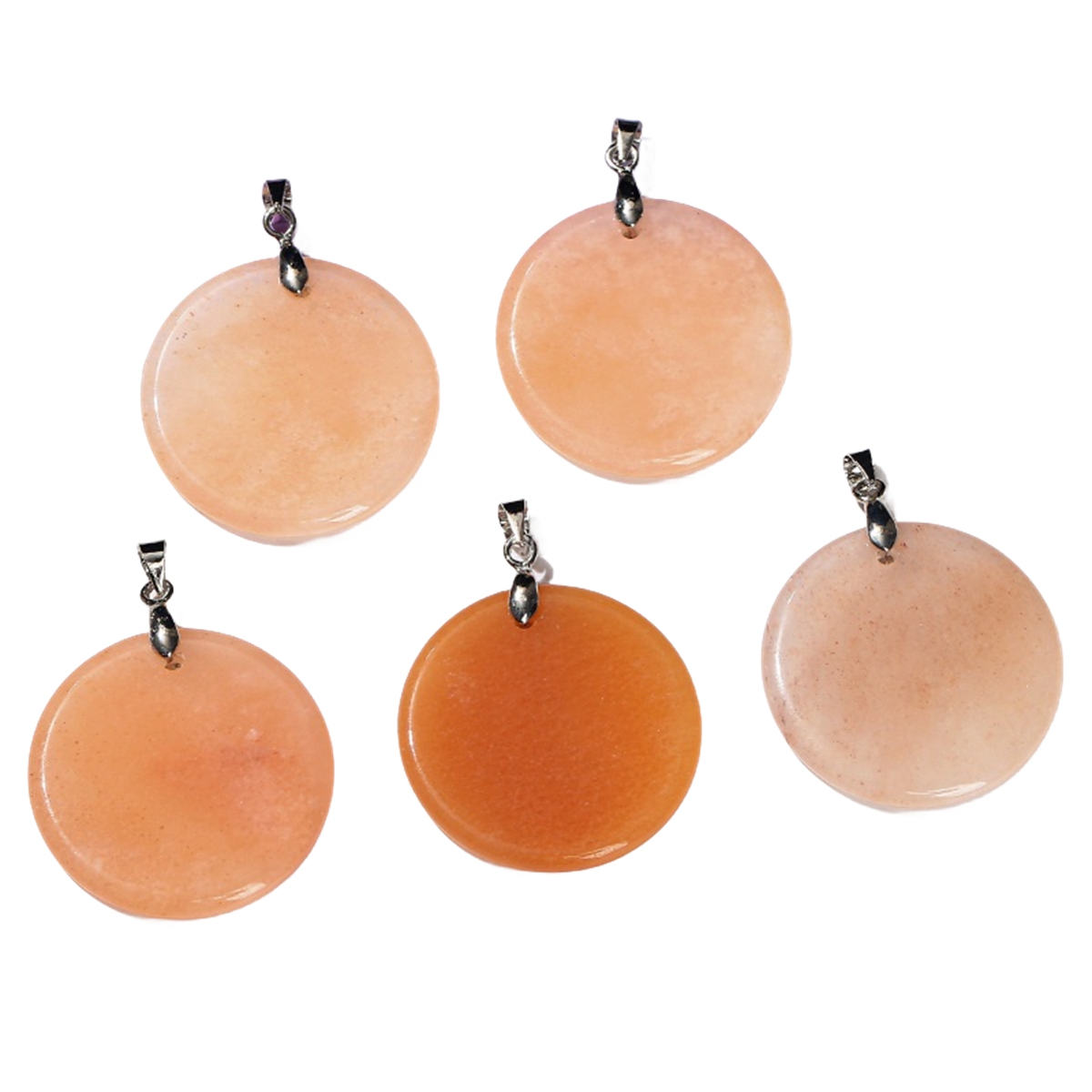 Gemstone Disc Dangle Earrings for Women Healing Chakra Crystal Lucky Circle Donut Coin SE1453S