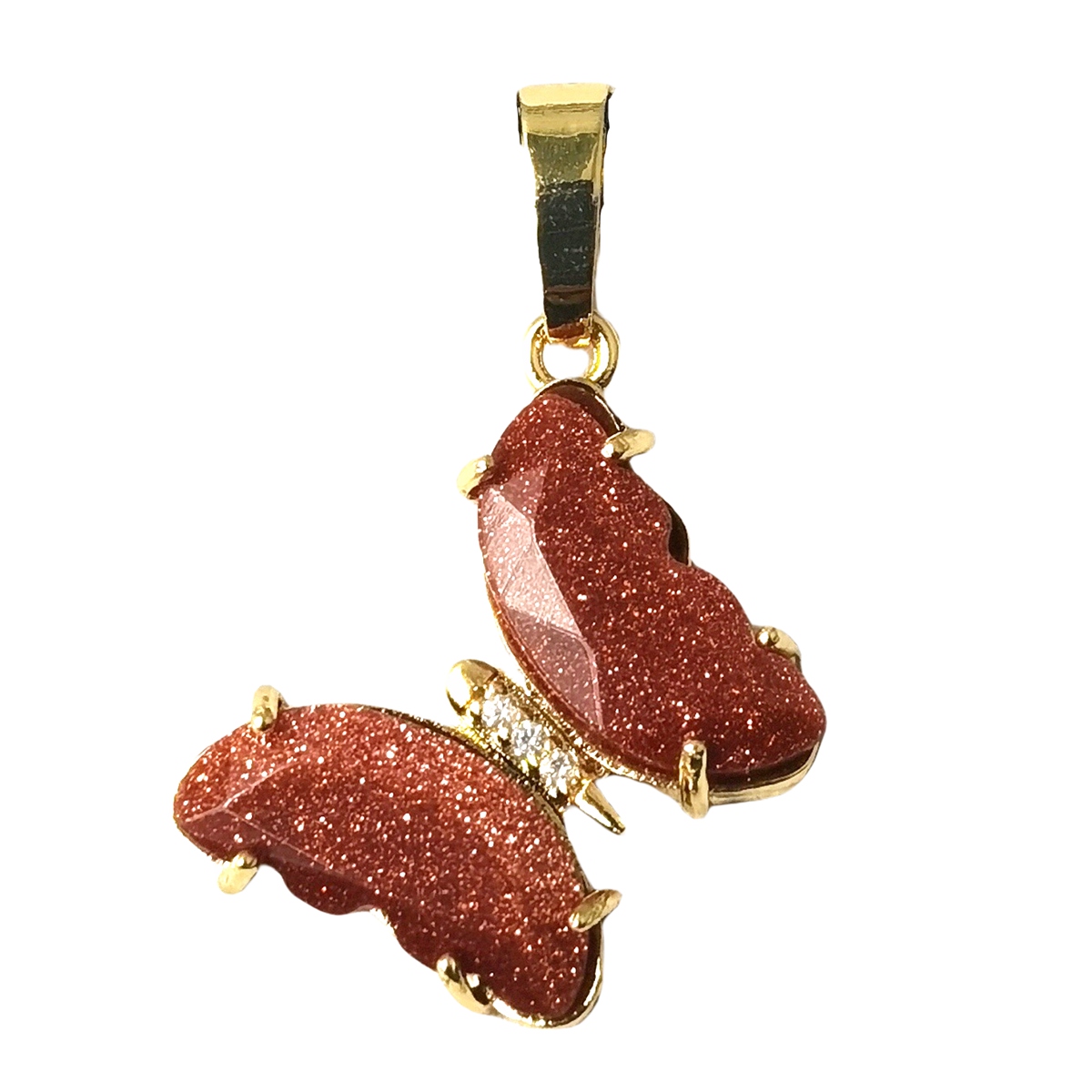 Natural Gemstone Butterfly Pendant for Making Jewelry necklace