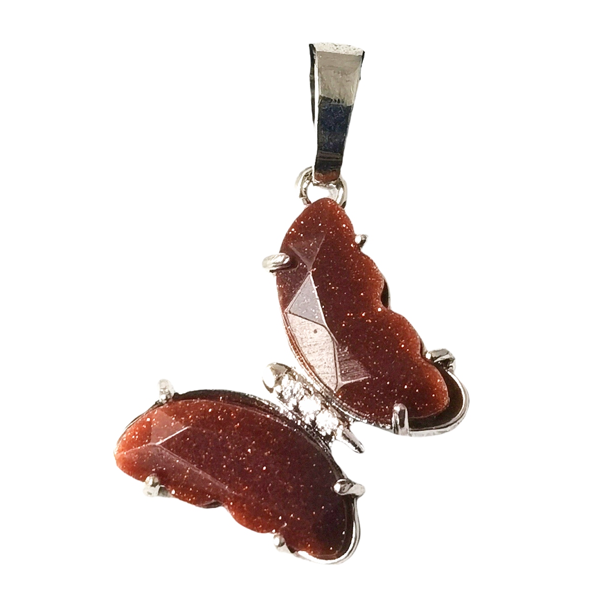 Natural Gemstone Butterfly Pendant for Making Jewelry necklace