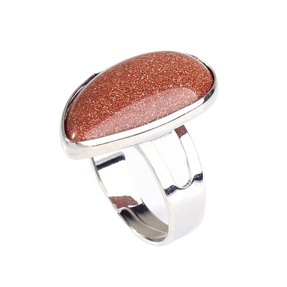 Natural Stone Rings Teardrop Gemstone Jewelry For Women Anniversary Birthday Wedding Gift