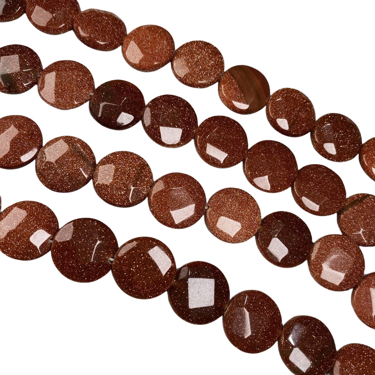 D16X6MM Faceted Round Coin Gemstone Beads for Making Jewelry Natural Stone & Crystal Donut