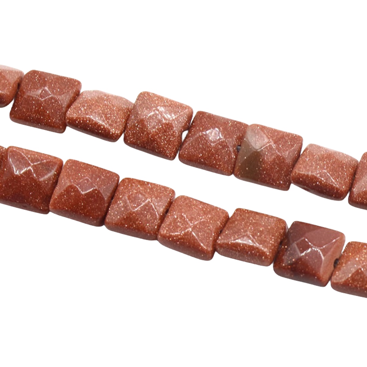 D8x8X5MM Faceted Square lice Gemstone Beads for Making Jewelry Natural Stone & Crystal Donut (Approx 50Pcs)