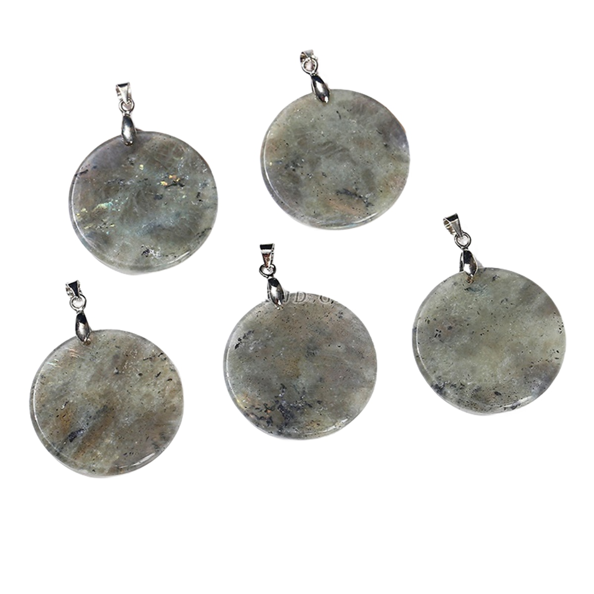 Gemstone Disc Dangle Earrings for Women Healing Chakra Crystal Lucky Circle Donut Coin SE1453S