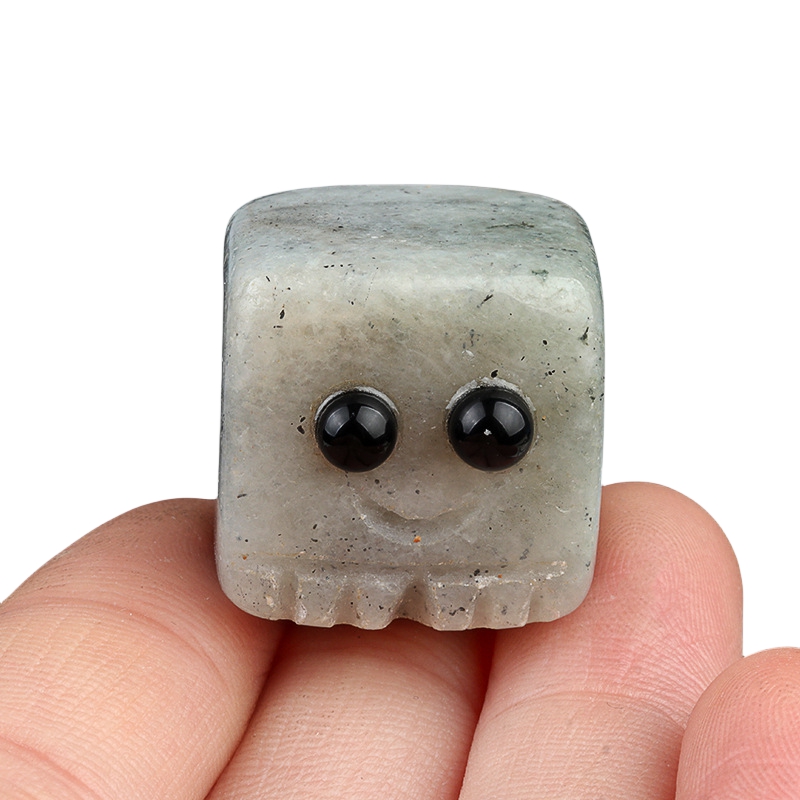 Healing Crystal 20MM Gemstones Polished Cube Square block Spirit Reiki meditation Wicca Power Balancing  Handmade Craved  "I'm here for you“ Ornaments