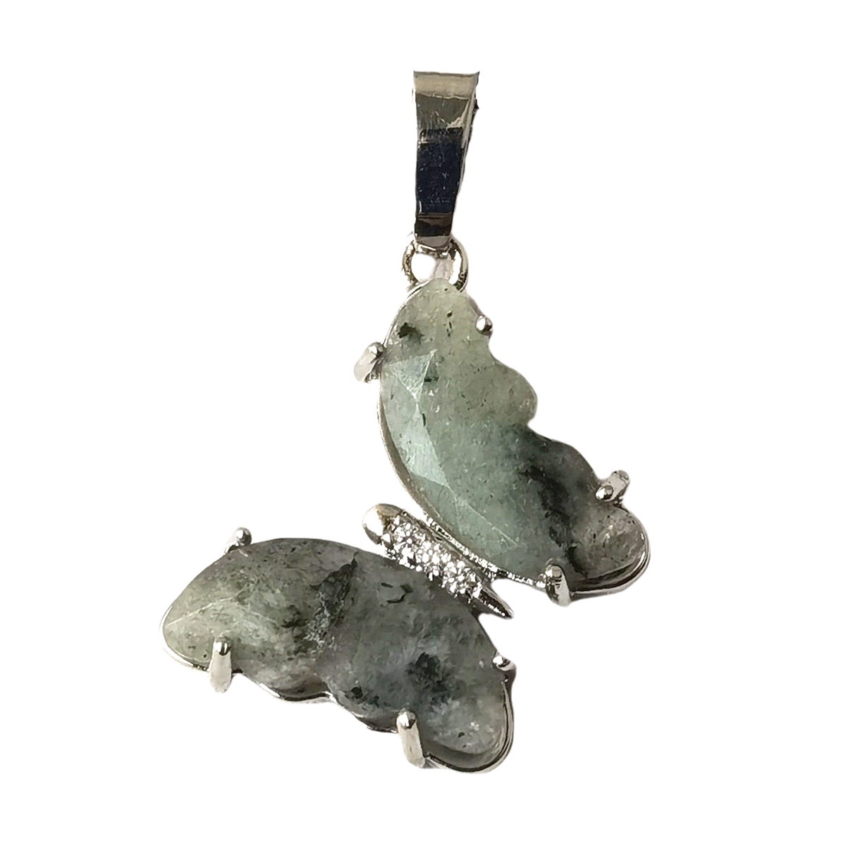 Natural Gemstone Butterfly Pendant for Making Jewelry necklace