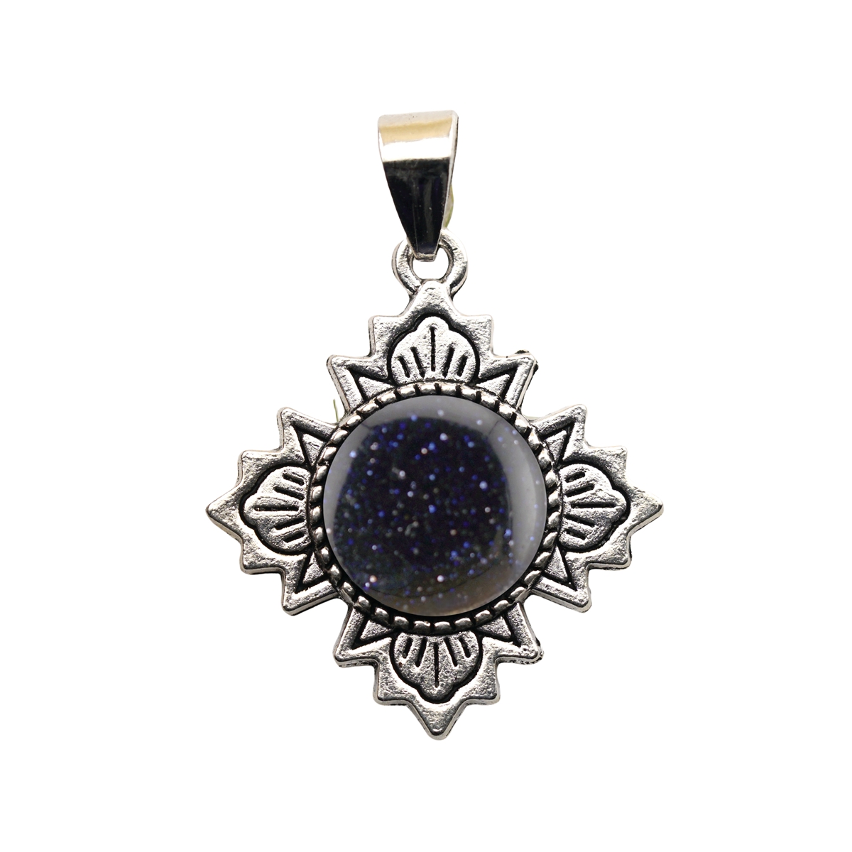 Silver  Four Leaf Clover Gemstone Pendant for Jewelry Making Necklace Earrings 12MM Stone & Crystal Cabs 