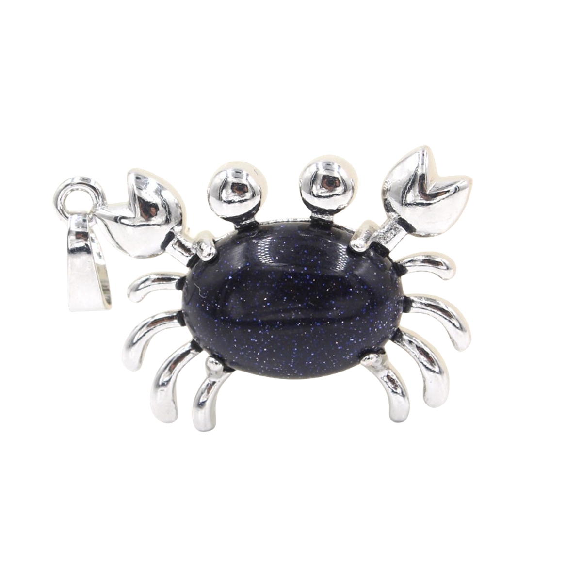 Natural Gemstone Crab Pendant Necklace for Women SN1552S Healing Crystal Protection Animal Jewelry Anniversary Birthday Valentine's Day Gift for Girlfriend Wife Mother