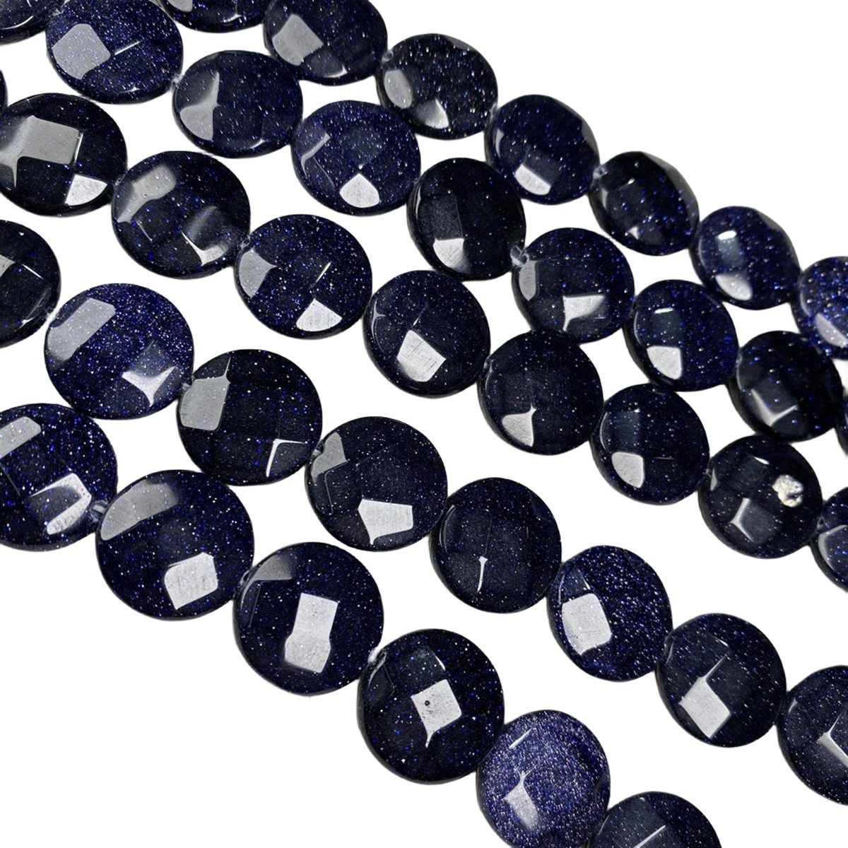 D16X6MM Faceted Round Coin Gemstone Beads for Making Jewelry Natural Stone & Crystal Donut