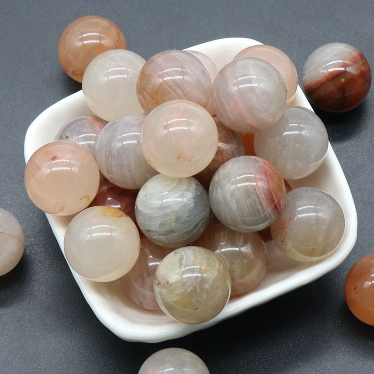 20mm Natural Gemstone Polished Sphere Healing Crystal Rocks Ball Mineral Collection Decoration Kit