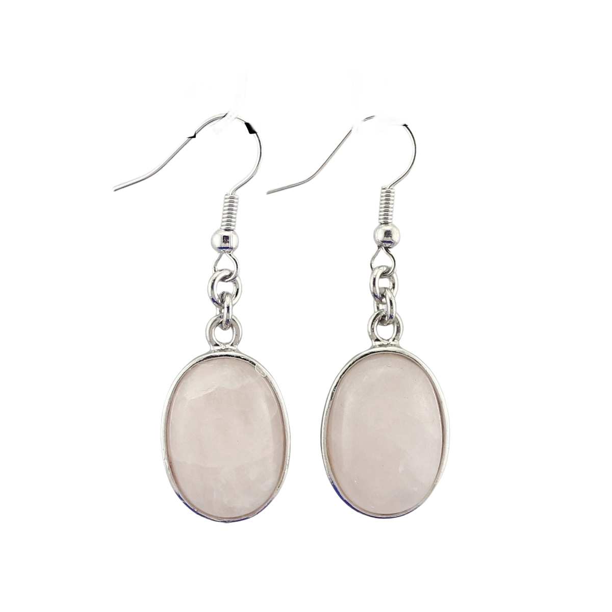 Oval Stone Charms Dangle & Drop Earrings for Women Girls Wrapped Silver Brass 