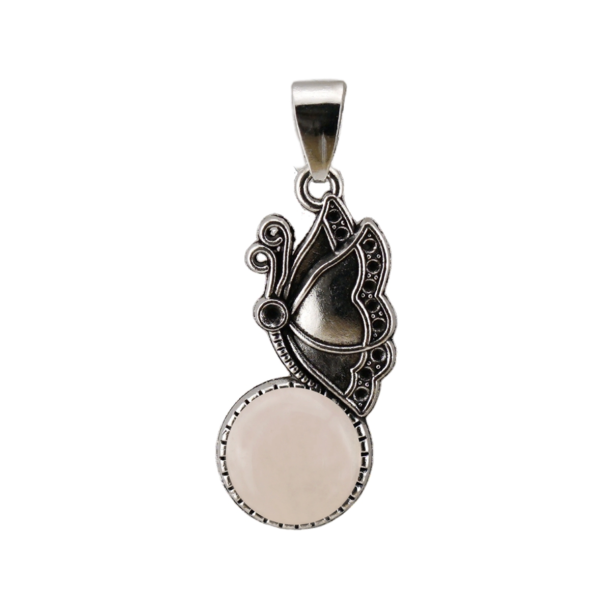 Silver Butterfly Gemstone Pendant for Jewelry Making Necklace Earrings 10MM Stone & Crystal Cabs