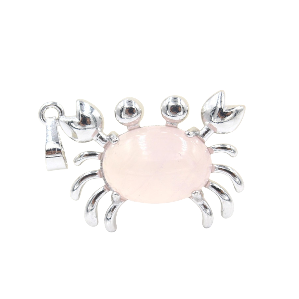 Natural Gemstone Crab Pendant Necklace for Women SN1552S Healing Crystal Protection Animal Jewelry Anniversary Birthday Valentine's Day Gift for Girlfriend Wife Mother
