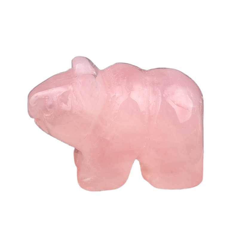 1.0Inch Handmade Craved  Gemstone Polar Bear for Home & Office Decor