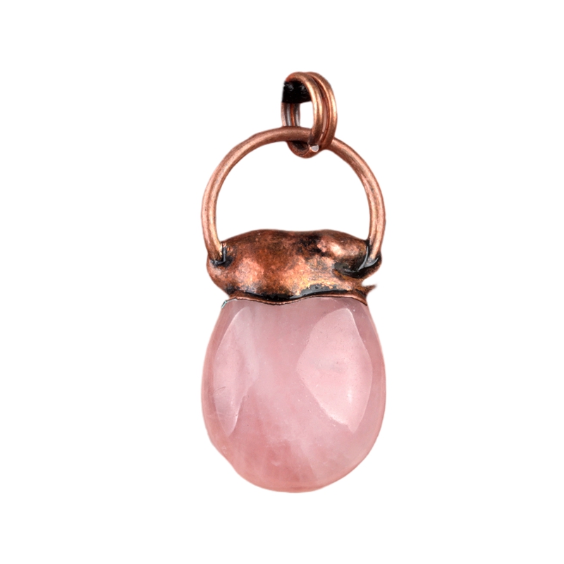 Retro Red Copper Gemstone Pendant for Making Jewelry Necklace