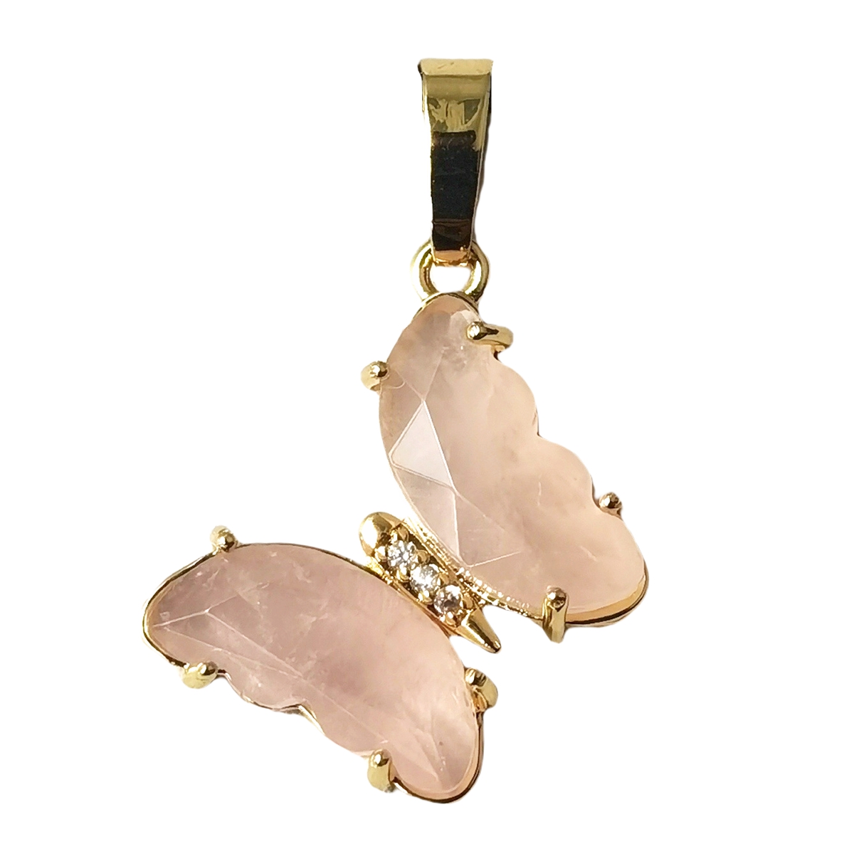 Natural Gemstone Butterfly Pendant for Making Jewelry necklace