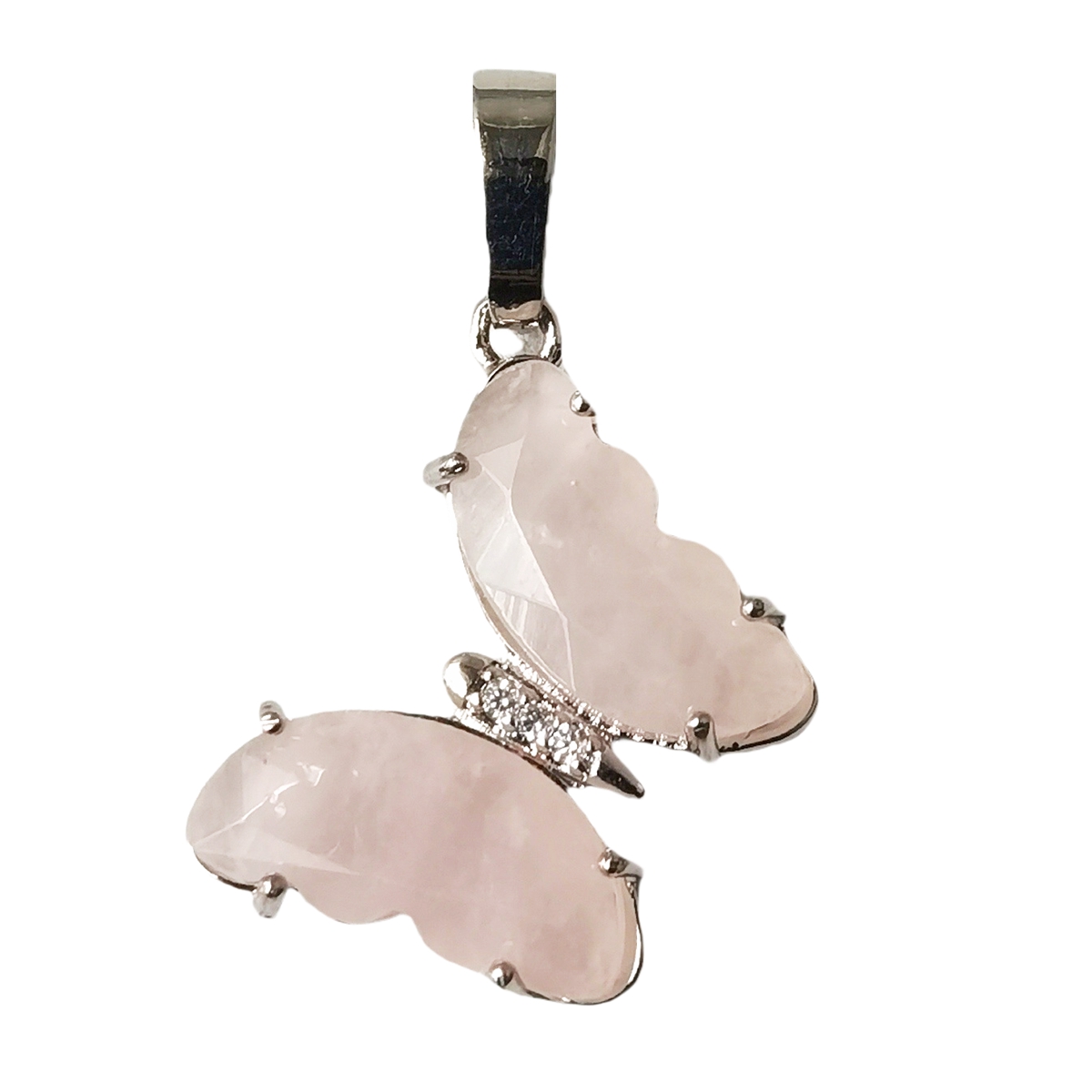 Natural Gemstone Butterfly Pendant for Making Jewelry necklace