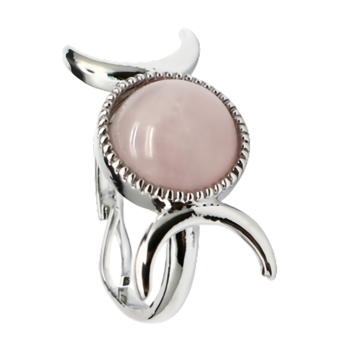 Silver Moon Stone Rings for Women Men Adjustable Healing Crystal Ring Copper Plated White Gold Horse Eye Gemstone  SR0133S