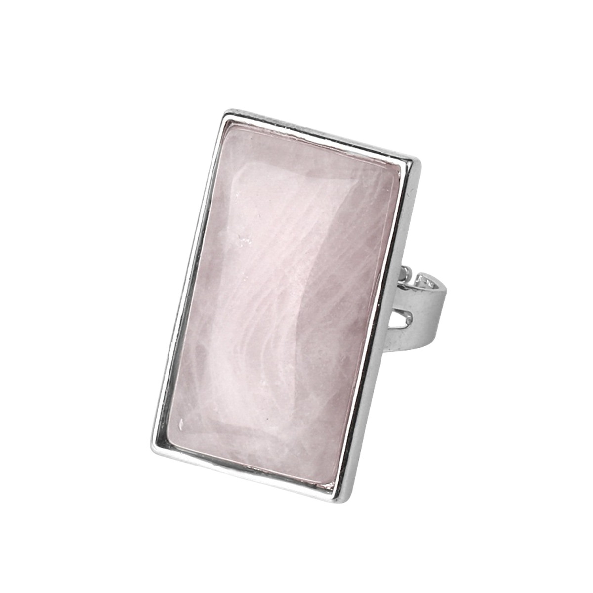 Rectangle Gemstone Rings for Women Girls 18x30mm Cuboid Crystal Womens Statement Ring SR0164S