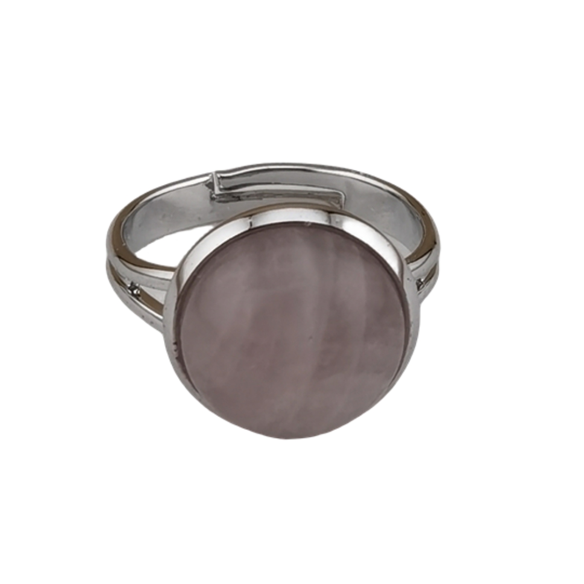 Silver Women 12MM Gemstone Rings Adjustable SR0189S