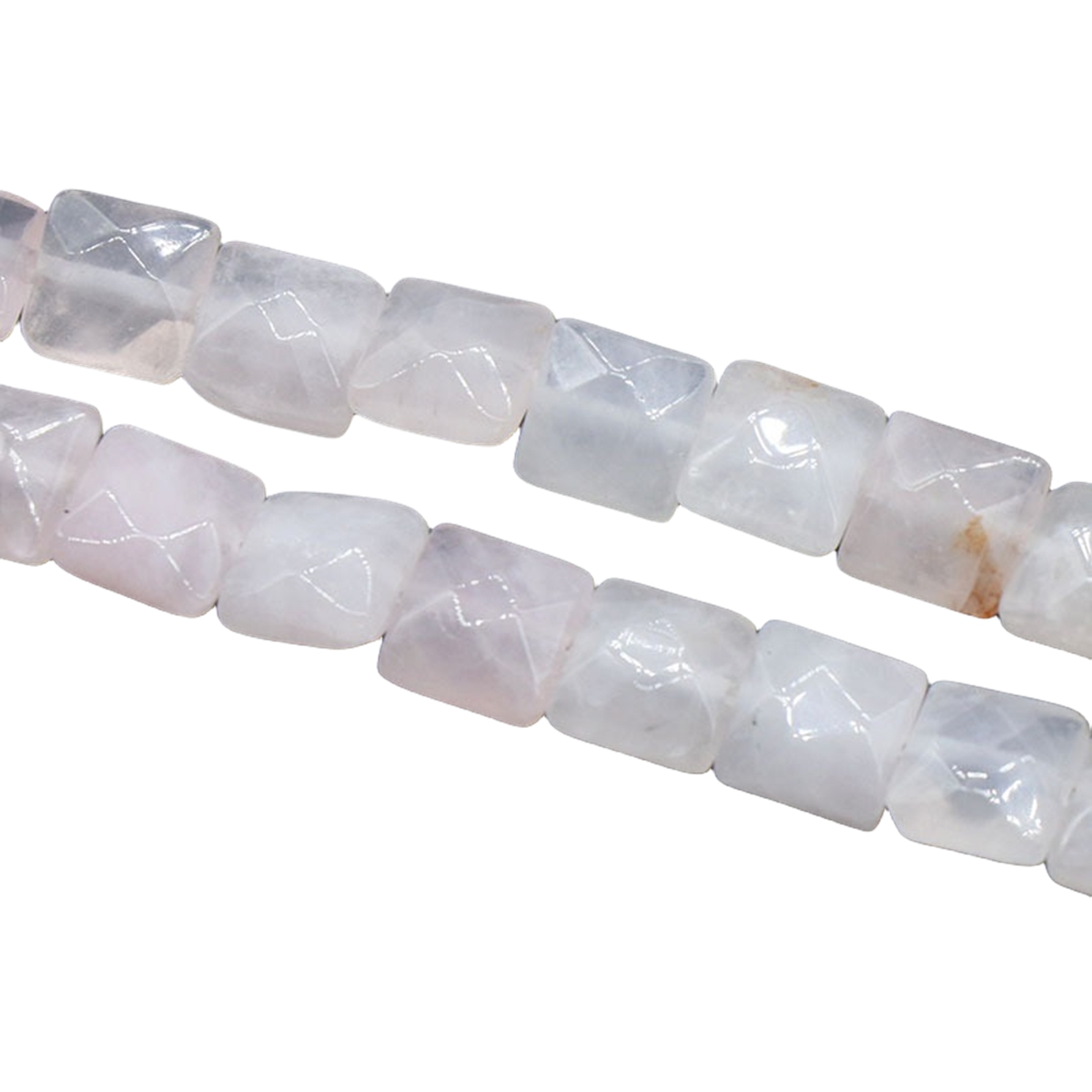 D8x8X5MM Faceted Square lice Gemstone Beads for Making Jewelry Natural Stone & Crystal Donut (Approx 50Pcs)