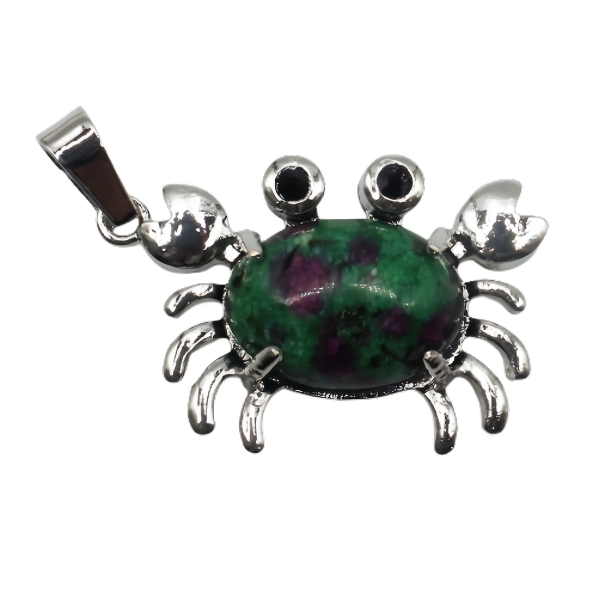 Natural Gemstone Crab Pendant Necklace for Women SN1552S Healing Crystal Protection Animal Jewelry Anniversary Birthday Valentine's Day Gift for Girlfriend Wife Mother