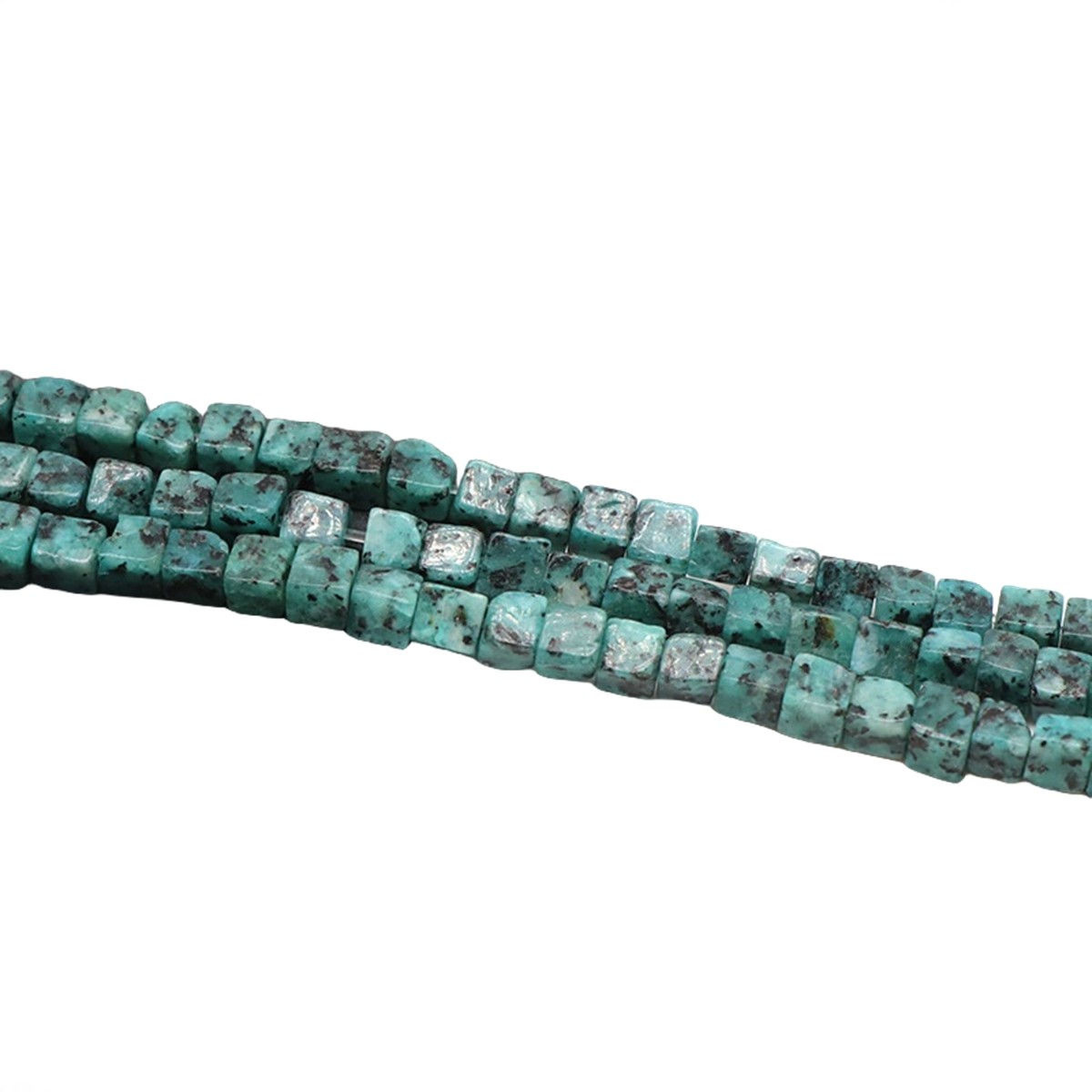 4MM Loose Natural Gemstone Cube Beads for Making Jewelry  (Approx 88PCS/Strand)