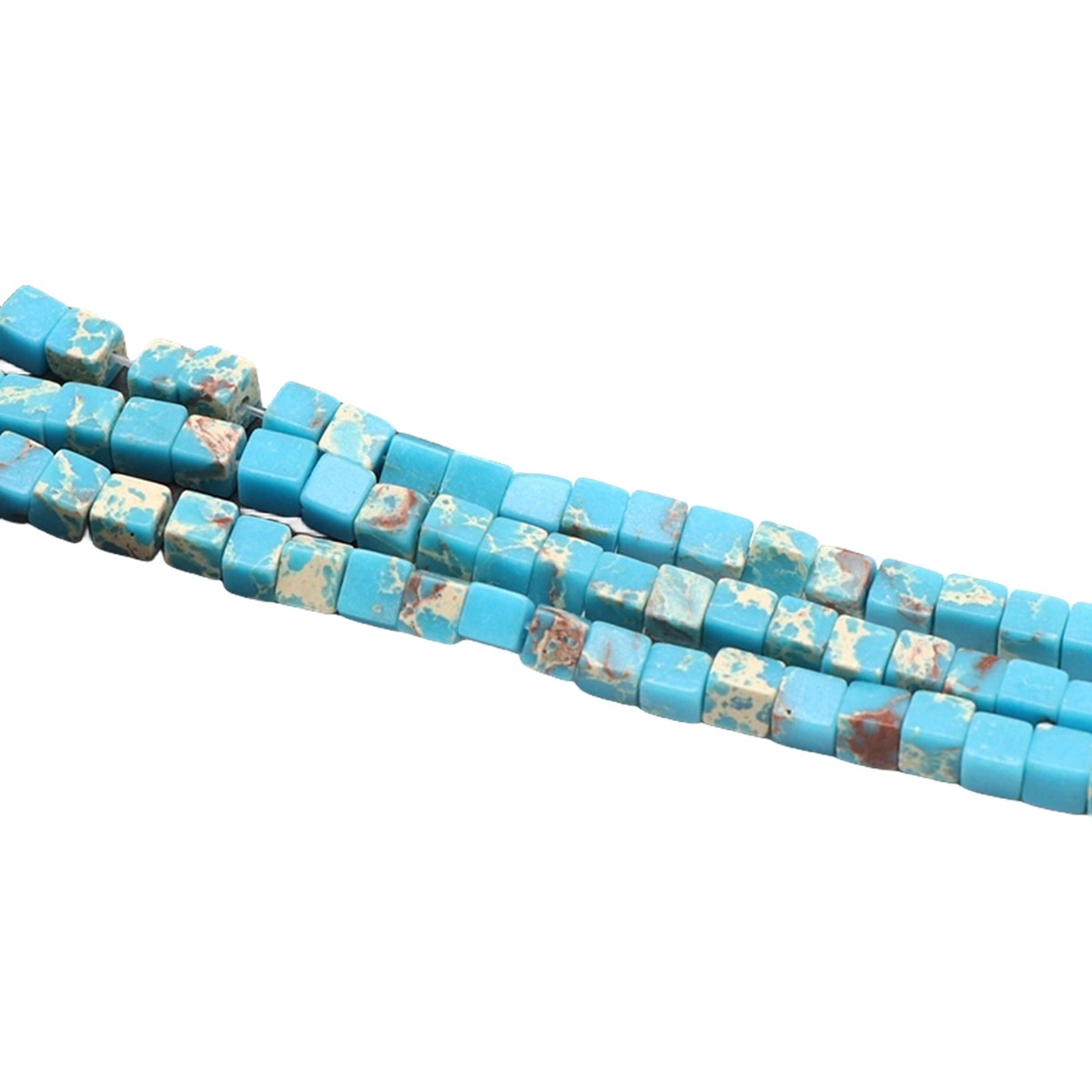 4MM Loose Natural Gemstone Cube Beads for Making Jewelry  (Approx 88PCS/Strand)