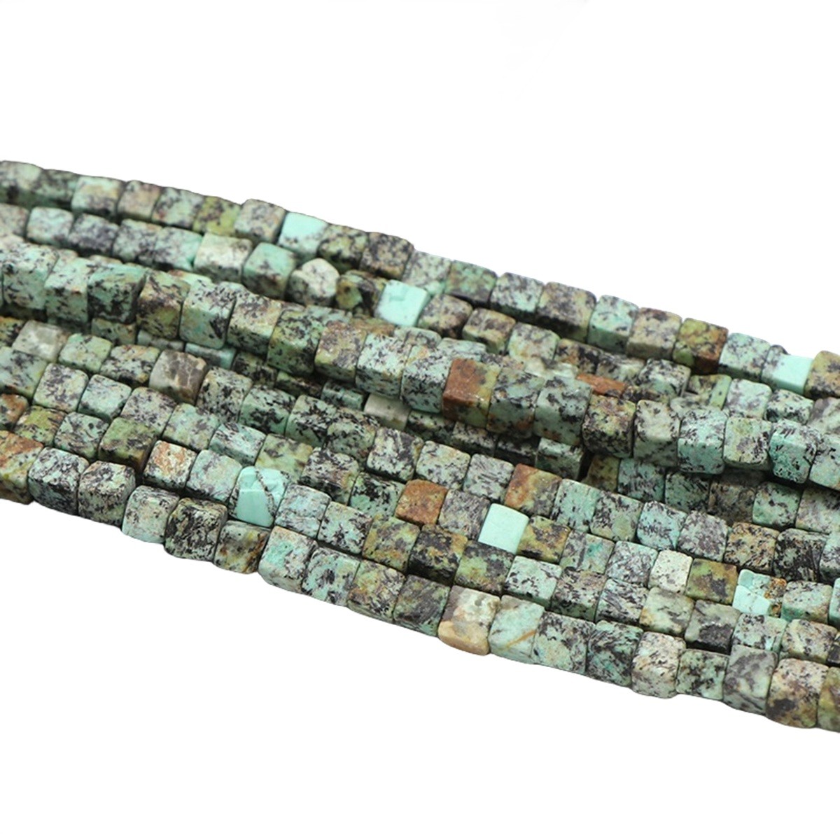 4MM Loose Natural Gemstone Cube Beads for Making Jewelry  (Approx 88PCS/Strand)