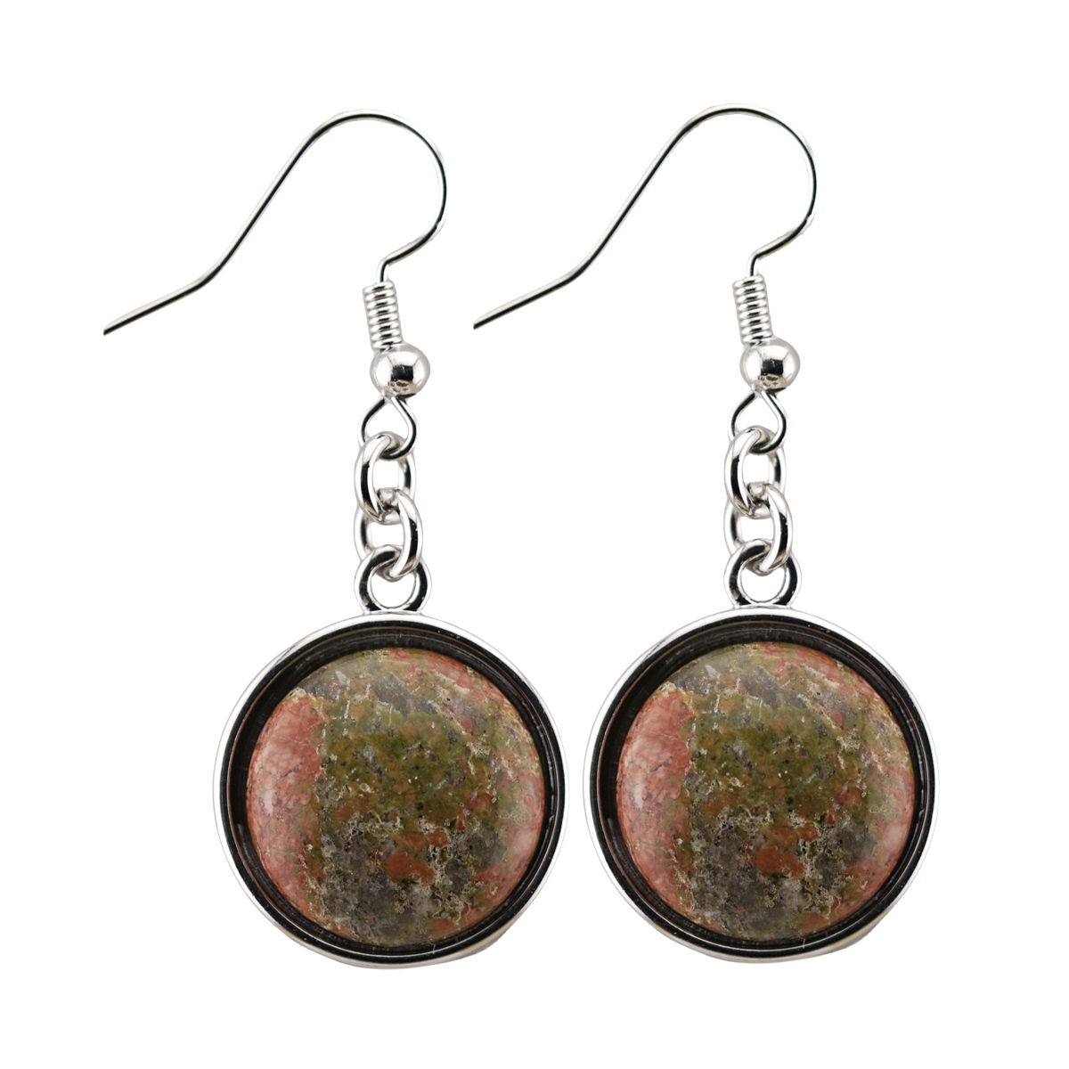 Fashion Disc Gemstone Dangle Earrings for women Girl