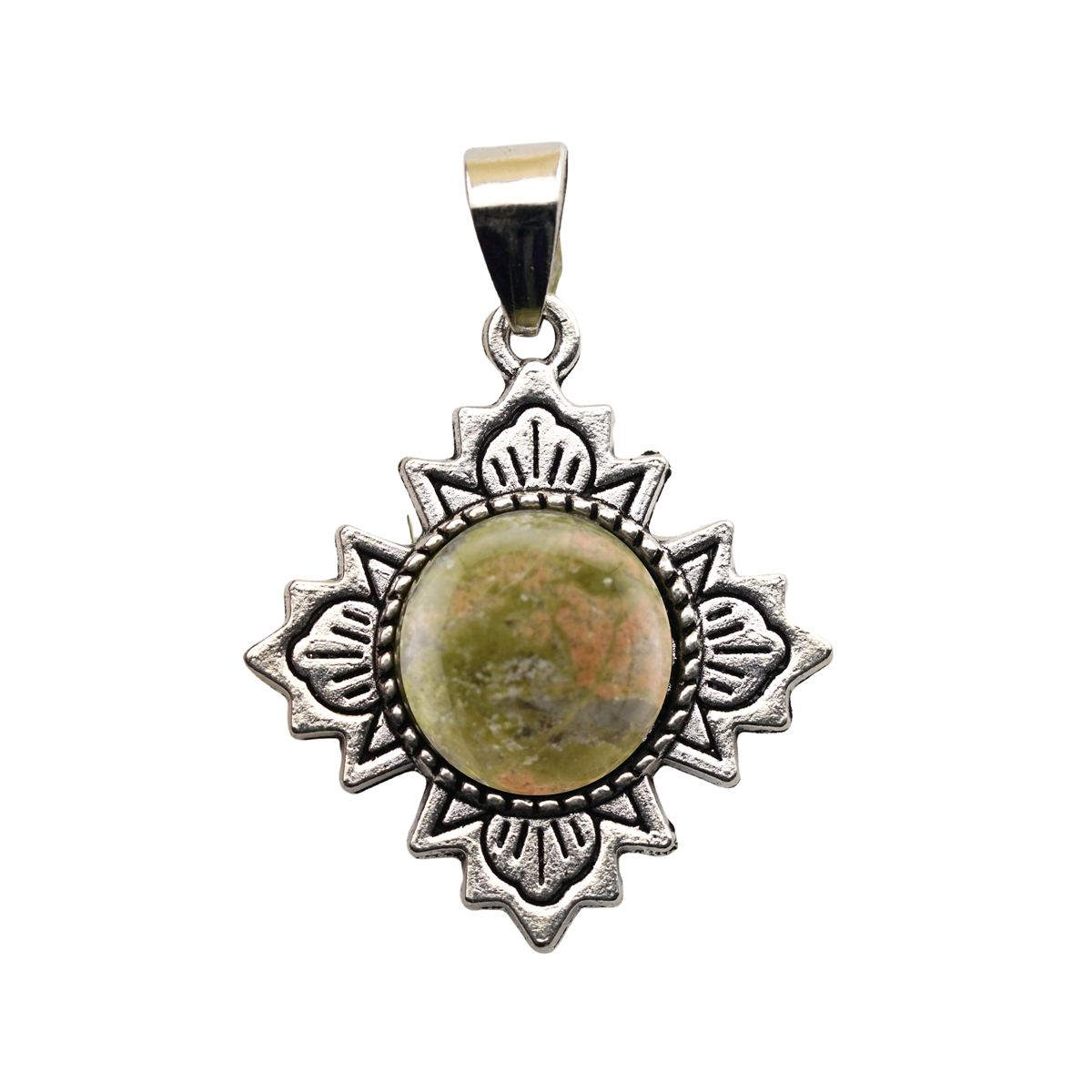 Silver  Four Leaf Clover Gemstone Pendant for Jewelry Making Necklace Earrings 12MM Stone & Crystal Cabs 