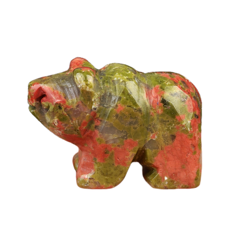 1.0Inch Handmade Craved  Gemstone Polar Bear for Home & Office Decor