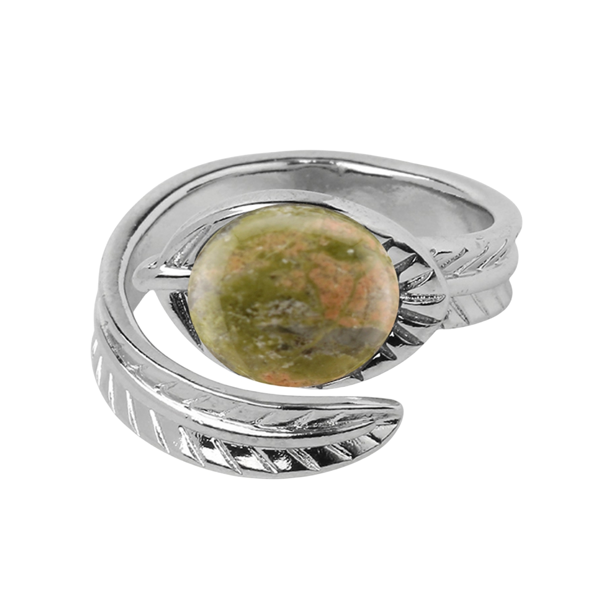 Natural Stone Rings 10MM Round Shaped Gemstone Jewelry For Women Anniversary Birthday Wedding Gift