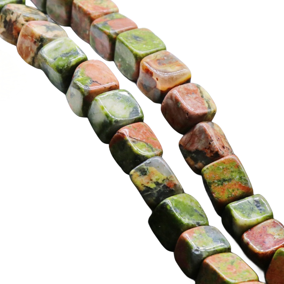10X10MM Loose Natural Gemstone Cube Beads for Making Jewelry (Approx 38PCS/Strand)