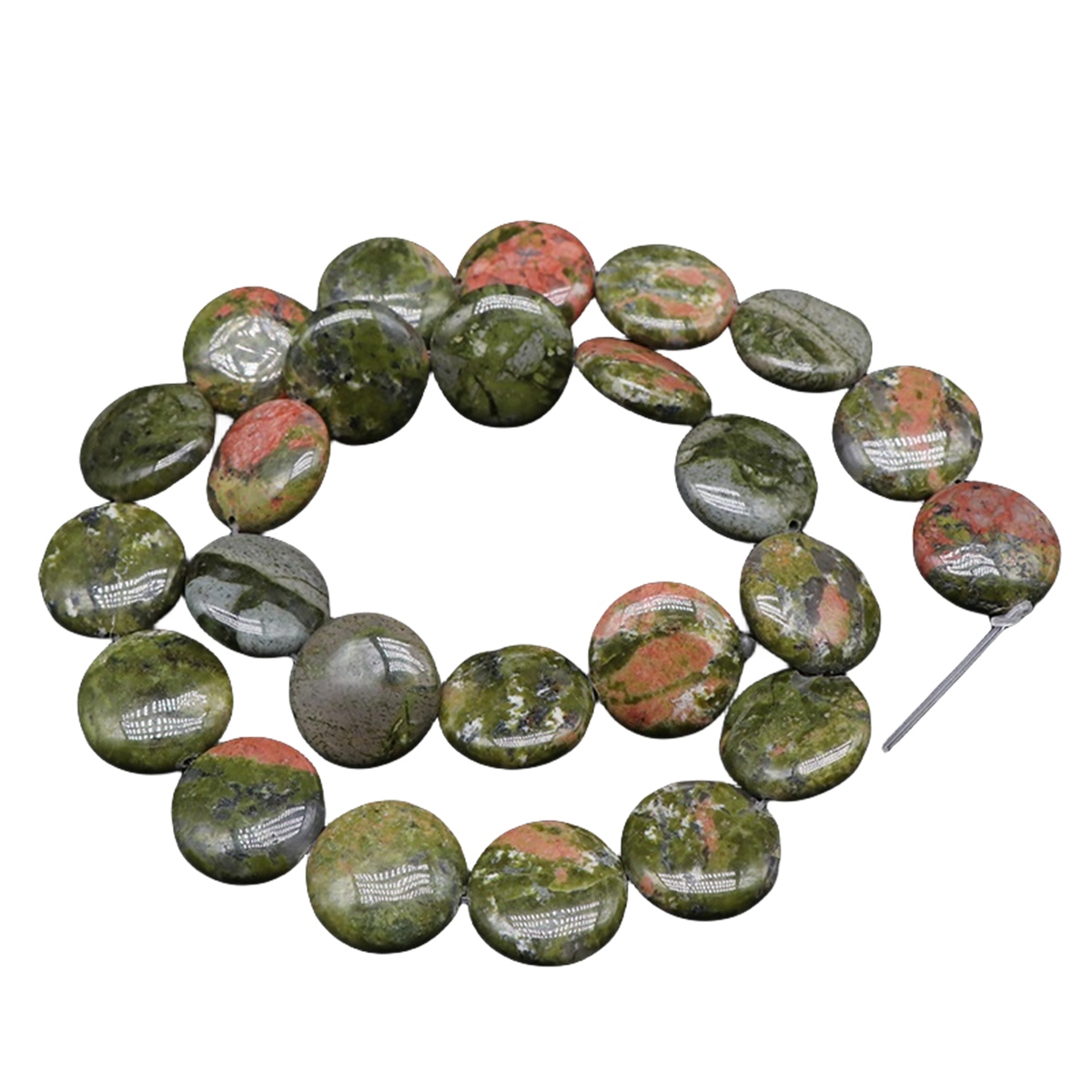 D16X6MM Gemstone Coin Beads for Making Jewelry Natural Stone & Crystal Donut