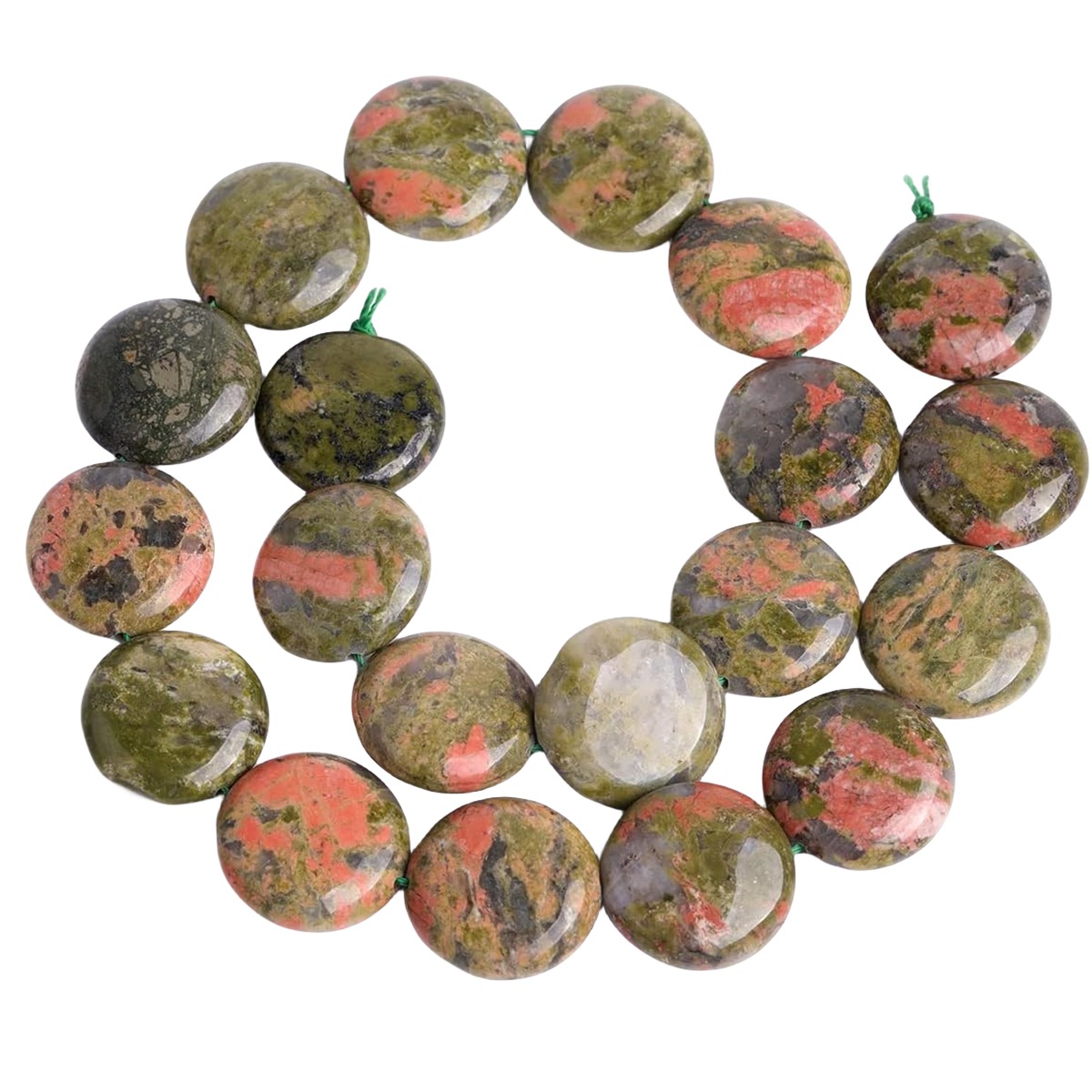 D20X6MM Gemstone Coin Beads for Making Jewelry Natural Stone & Crystal Donut