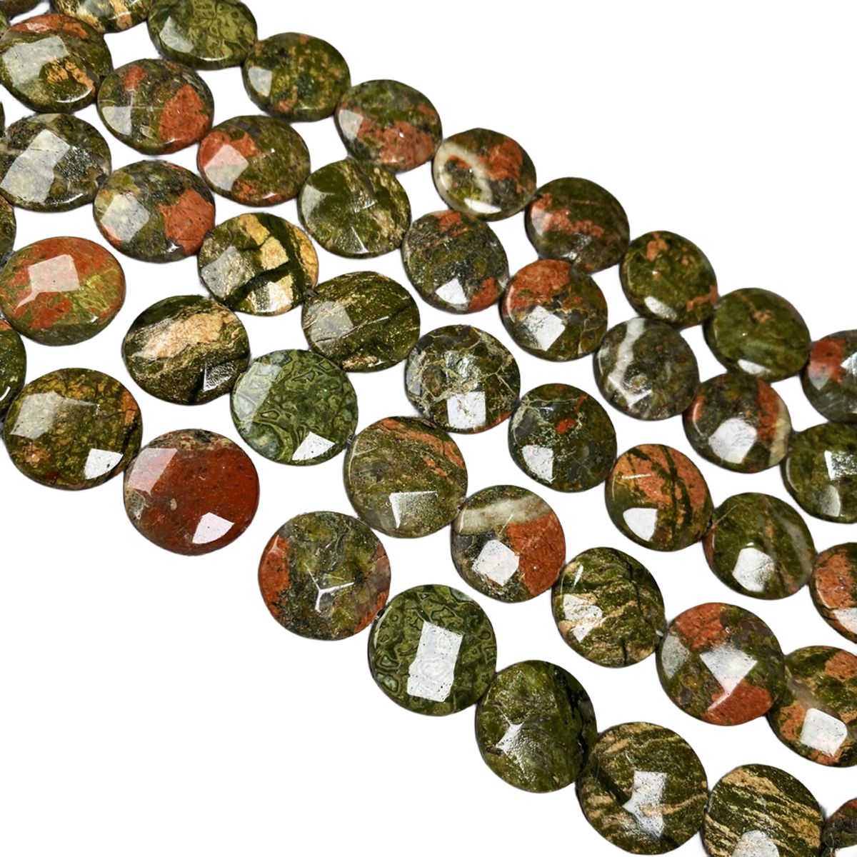 D16X6MM Faceted Round Coin Gemstone Beads for Making Jewelry Natural Stone & Crystal Donut