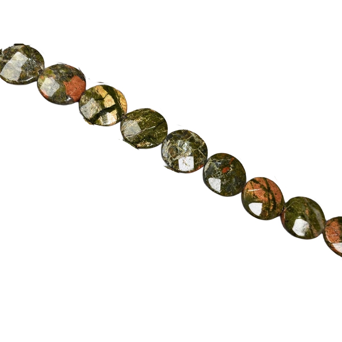 D16X6MM Faceted Round Coin Gemstone Beads for Making Jewelry Natural Stone & Crystal Donut