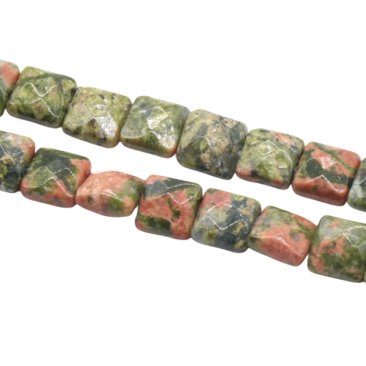 D8x8X5MM Faceted Square lice Gemstone Beads for Making Jewelry Natural Stone & Crystal Donut (Approx 50Pcs)