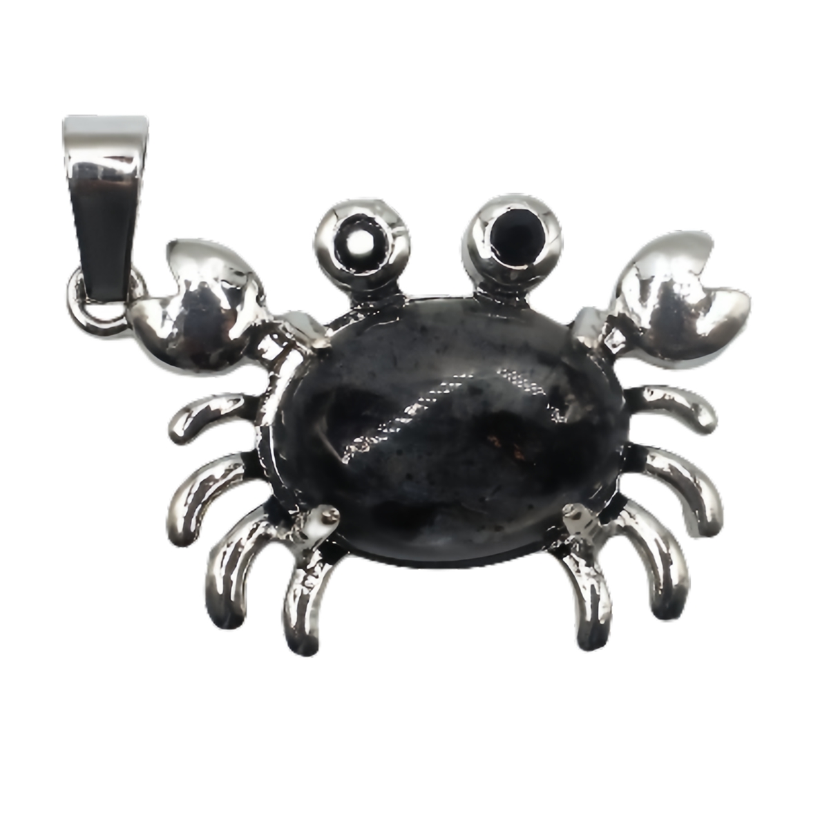 Natural Gemstone Crab Pendant Necklace for Women SN1552S Healing Crystal Protection Animal Jewelry Anniversary Birthday Valentine's Day Gift for Girlfriend Wife Mother