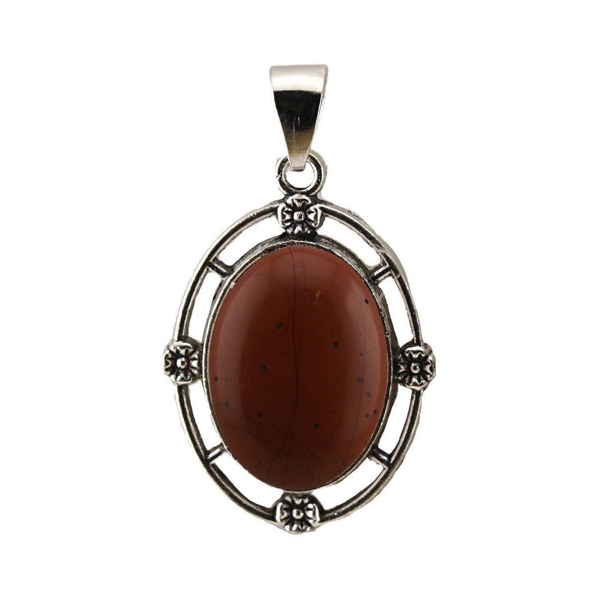 Natural Gemstone Pendant for Making Jewelry with 13x18MM Stone Cabs  Silver Alloy Accessories