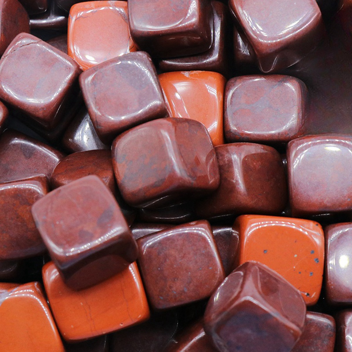 Natural Gemstone Loose Square Cube Beads Healing Power Crystal Block for Home Decor 15-18MM No hole