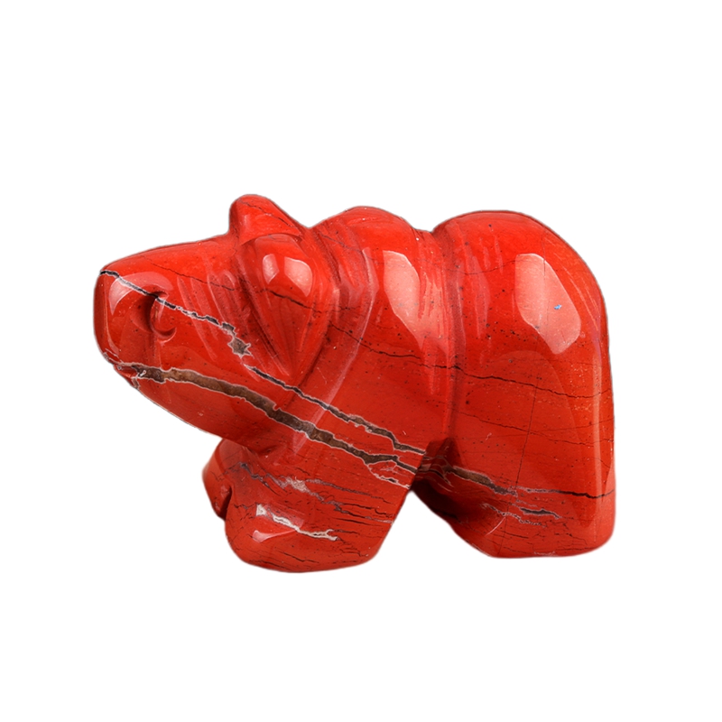 1.0Inch Handmade Craved  Gemstone Polar Bear for Home & Office Decor