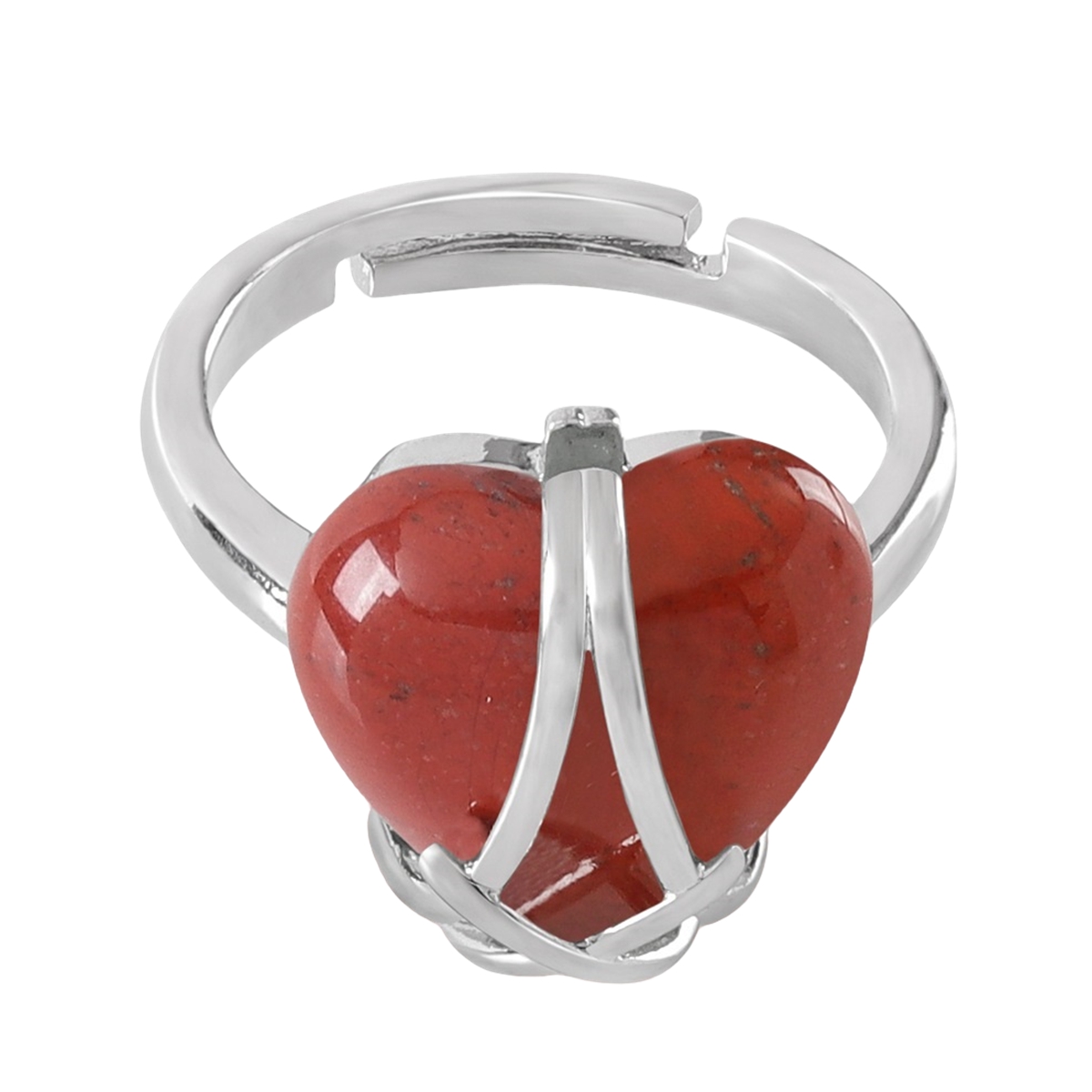 Silver Barbie Castle Heart Stone Rings for Women Men Adjustable  SR0143S