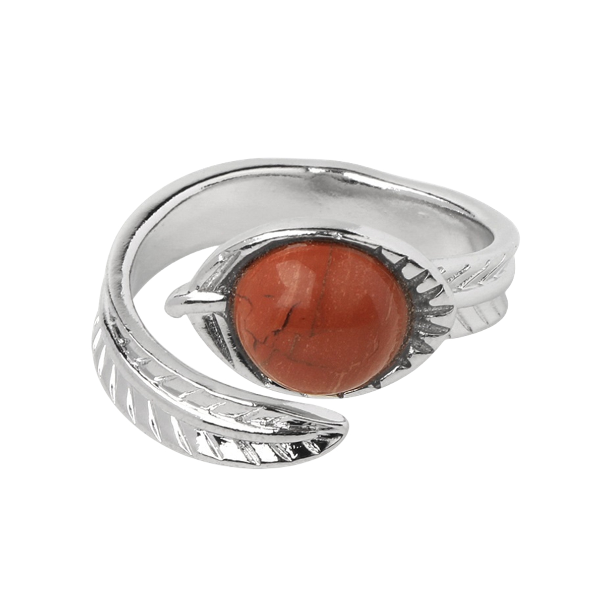 Natural Stone Rings 10MM Round Shaped Gemstone Jewelry For Women Anniversary Birthday Wedding Gift