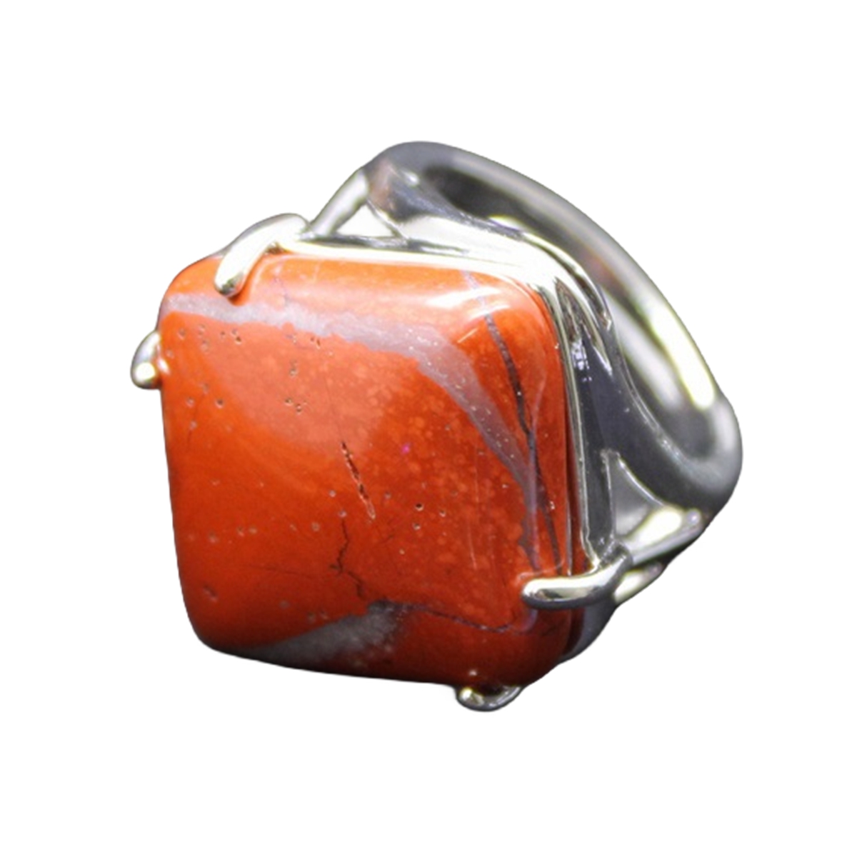 Square Gemstone Ring for Women Girls Natural 16MM Cube Crystal Handmade Womens Statement Ring SR0164S