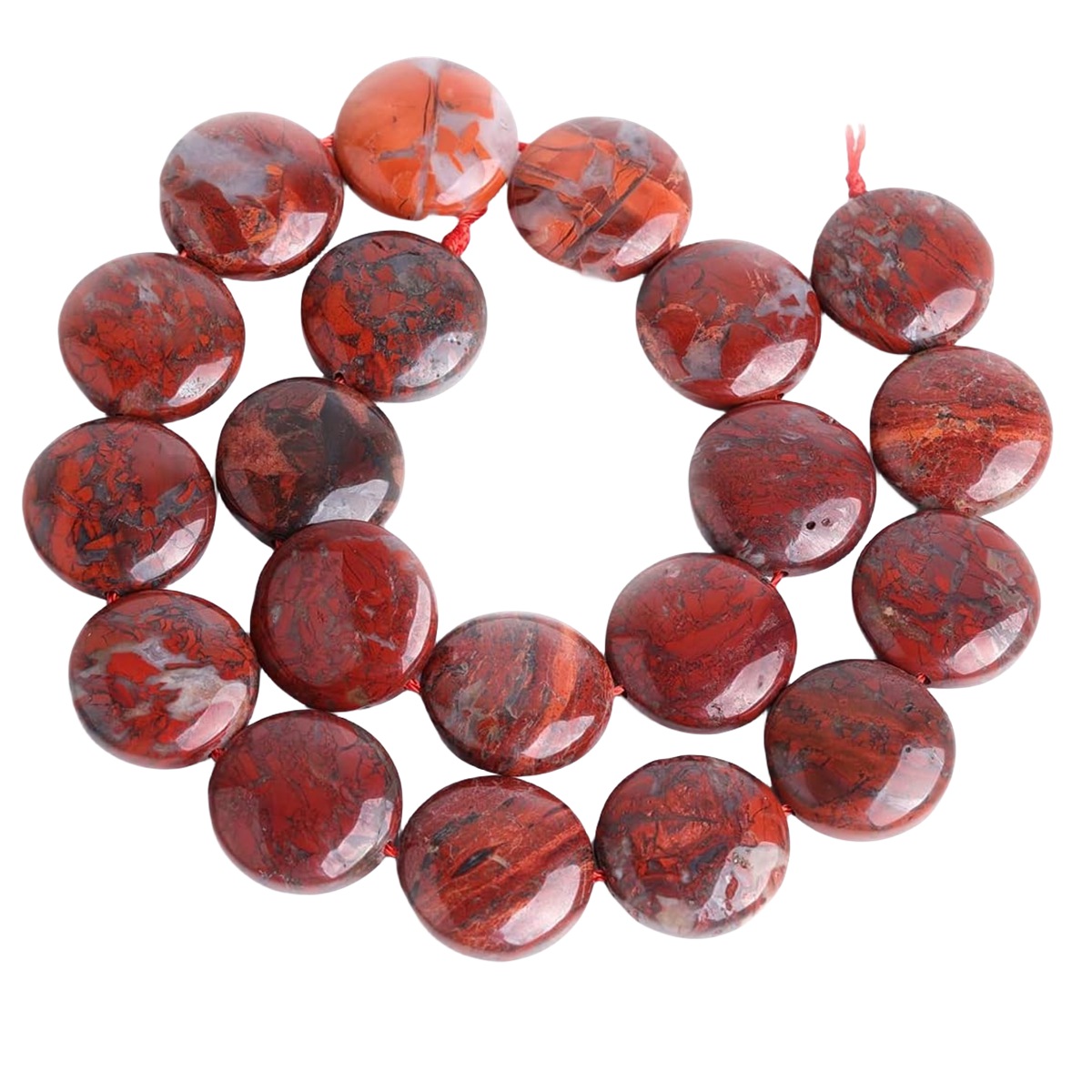 D20X6MM Gemstone Coin Beads for Making Jewelry Natural Stone & Crystal Donut