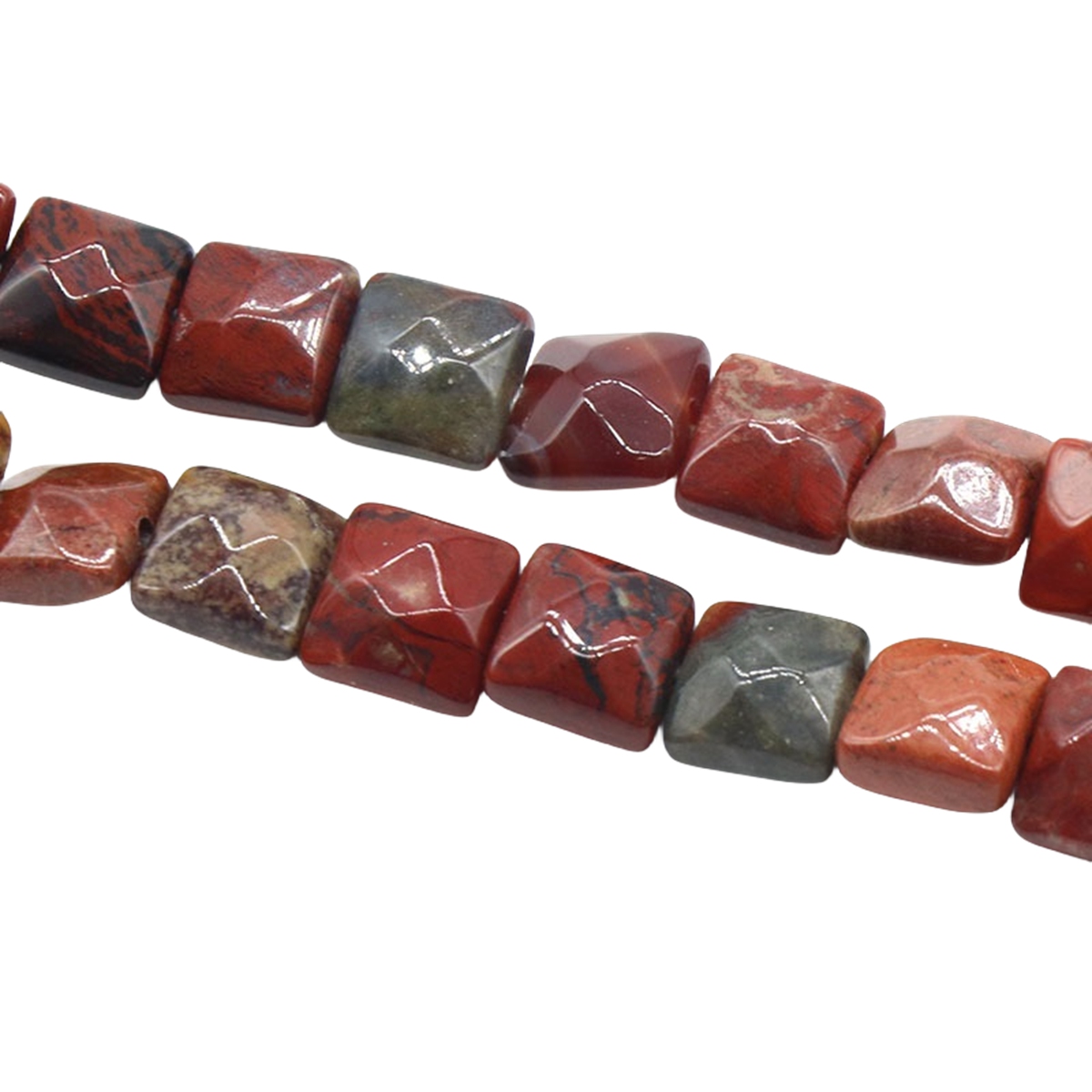 D8x8X5MM Faceted Square lice Gemstone Beads for Making Jewelry Natural Stone & Crystal Donut (Approx 50Pcs)