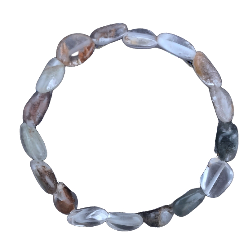 Healing Crystal Bracelets for Women Men Irregular Tumbled Stone Beaded Stretch Bracelet Semi-precious Gemstone Beads 8-12MM