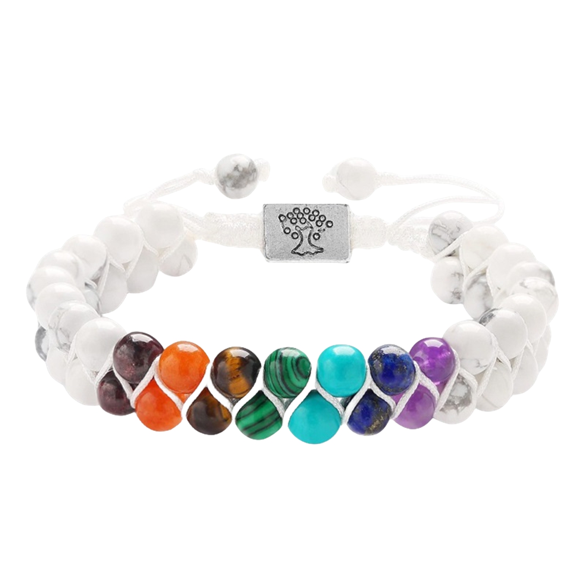 Chakra Bead Bracelets for Women Men - 6mm Healing Crystal Anxiety Meditation Yoga Gemstone Jewelry