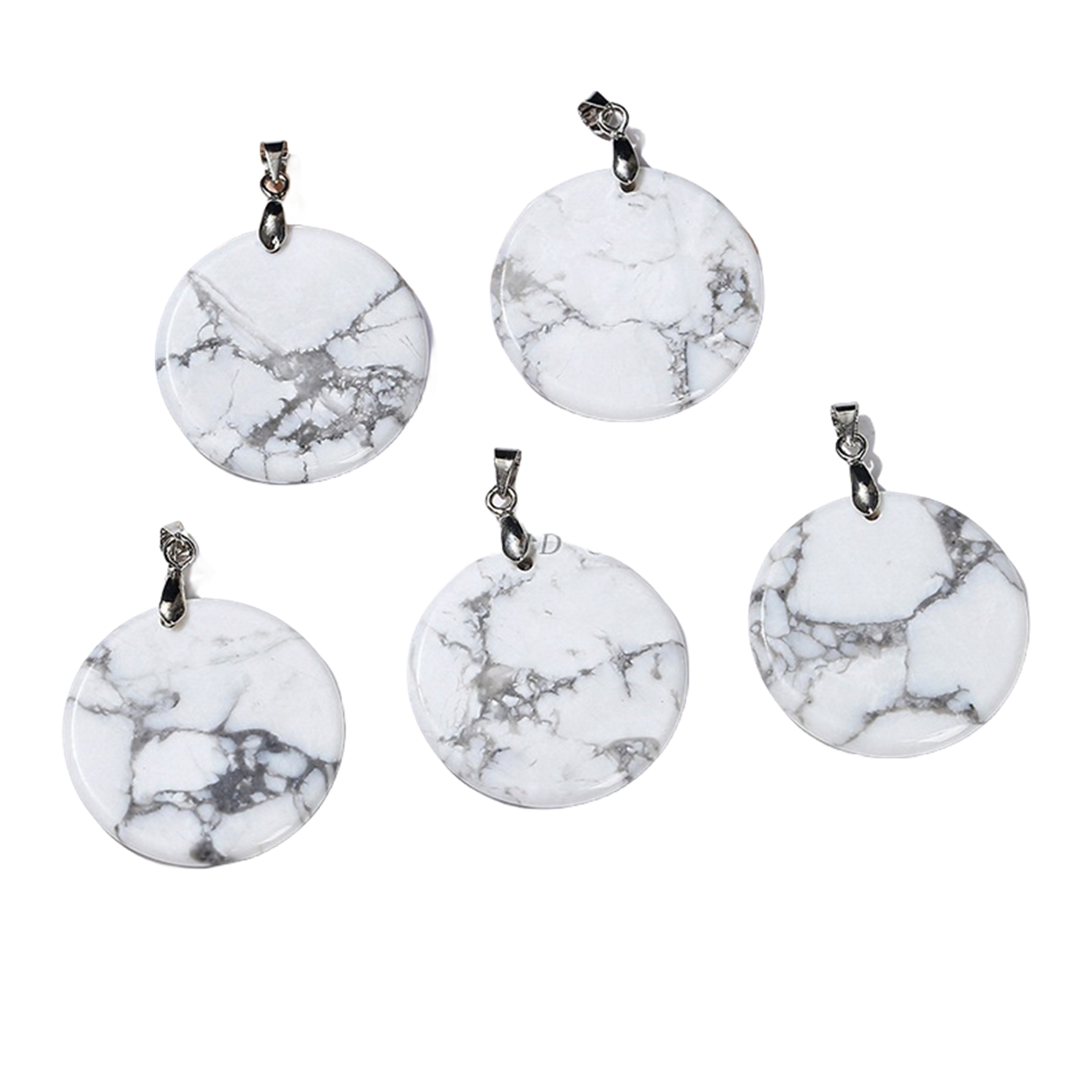 Gemstone Disc Dangle Earrings for Women Healing Chakra Crystal Lucky Circle Donut Coin SE1453S